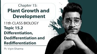 Topic-15.2: Differentiation, Dedifferentiation and Redifferentiation | Plant Growth & Development