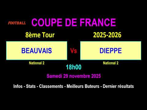 BEAUVAIS - DIEPPE : 8ème Tour de Coupe de France 2025-2026