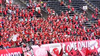 preview picture of video '2015-04-11　ロアッソ熊本vs.横浜FC　アップ前のHIKARI合唱'