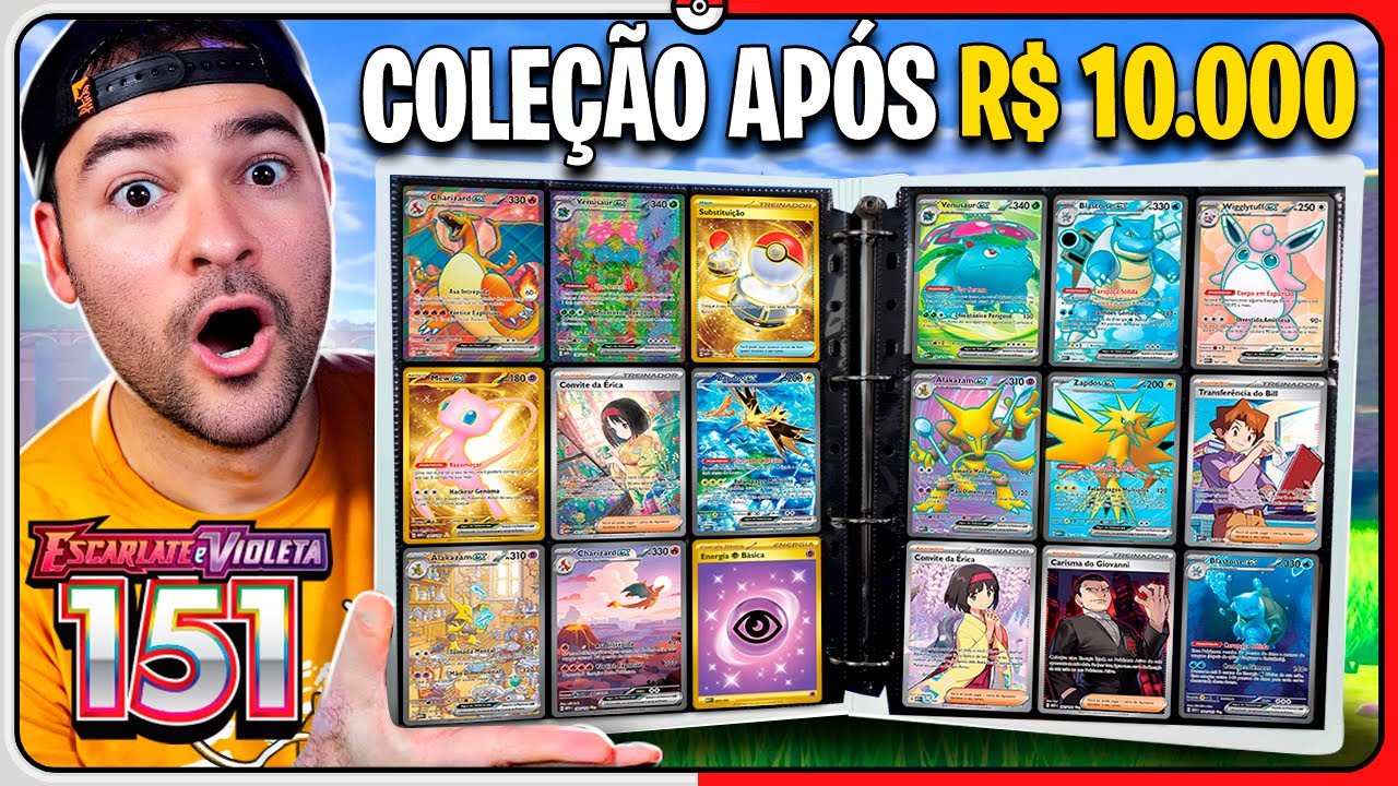 Minha Coleção após GASTAR R$ 10.000 em Cartas RARAS de POKÉMON TCG 151 (COLEÇÃO COMPLETA)