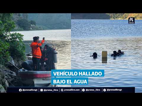 Hombres Rana localizan vehículo sumergido en la Laguna de Ayarza