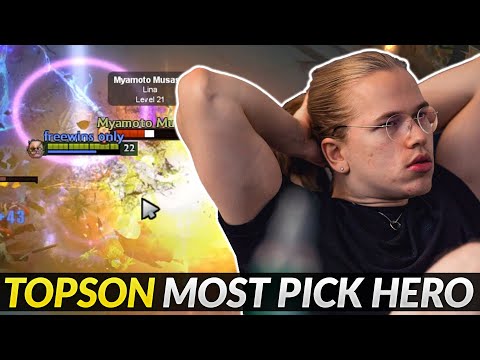 Topson with most picked hero in this week