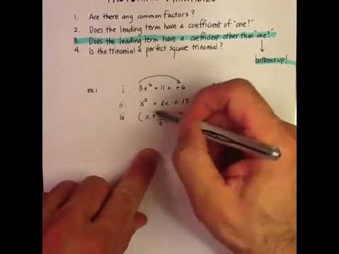 Factoring: Trinomials (Leading Coefficient NOT "1")