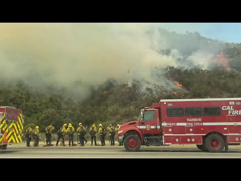 Video of brush fire off Deer  Springs Road