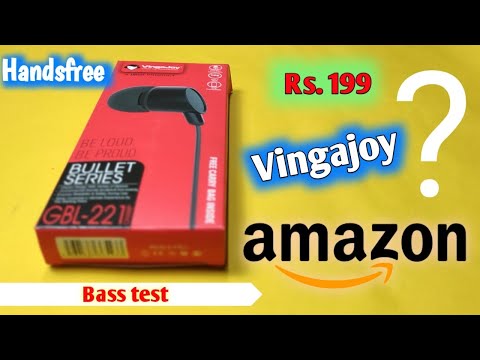 Vingajoy earphone Gbl-221 unboxing final  👌best earphones under 200 rs