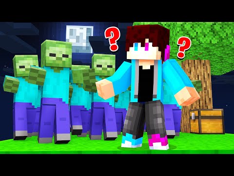 I'm being ATTACKED by 100 ZOMBIES!  (Minecraft Skyblock)