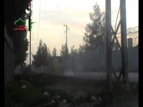 استهداف مواقع قوات النظام في الغوطة الغربية في ريف دمشق بصواريخ محلية الصنع من قبل كتائب الصحابة