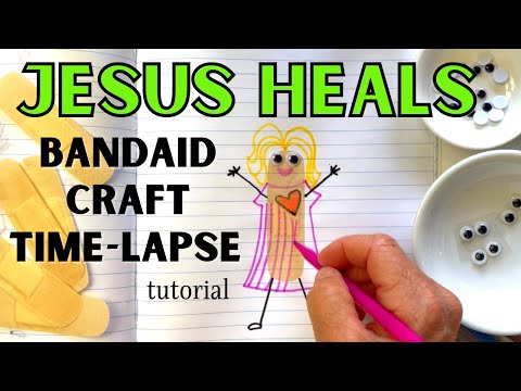 JESUS HEALS (band-aid craft) time-lapse tutorial