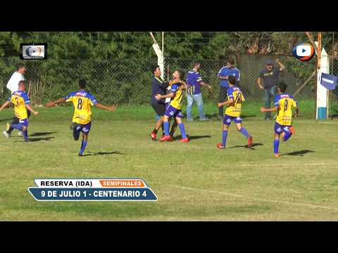 Goles y mejores jugadas de 9 de Julio 1   Centenario 4 - Semifinal en Reserva (partido de IDA)