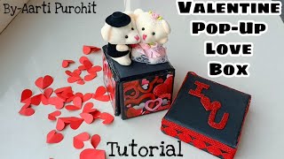 Valentines Day Pop-Up Box Tutorial||Love Pop-Up Box Tutorial||Jumping Love Box