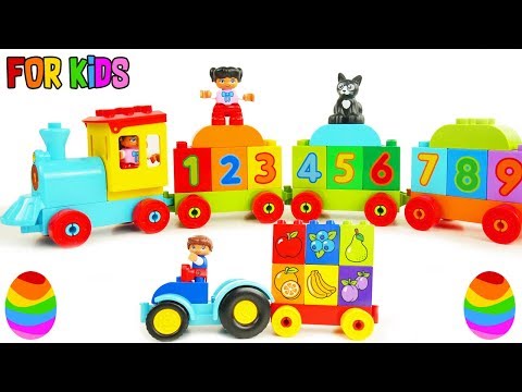 Toddler Learning Videos for Kids with Trains, Trucks to Learn Colors Vegetables, and Fruit Toys Fun!