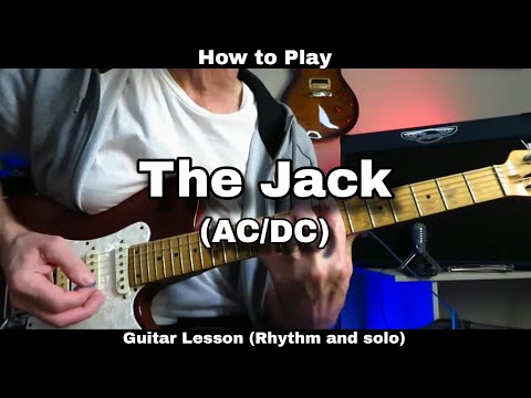 How to Play THE JACK - AC/DC. Guitar Lesson (Rhythm and solo)