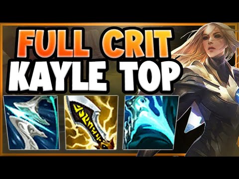 SCALE TO 20 MINUTES AND AUTOMATICALLY WIN GAMES WITH FULL CRIT KAYLE?? - League of Legends Gameplay