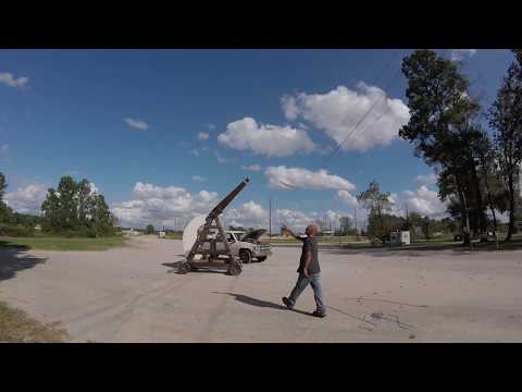 Spring Assisted Trebuchet/ Catapult Hybrid aka Traction Trebuchet shot 1
