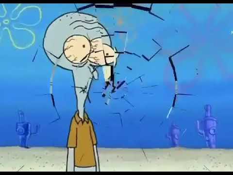 Squidward Glass Breaking Meme