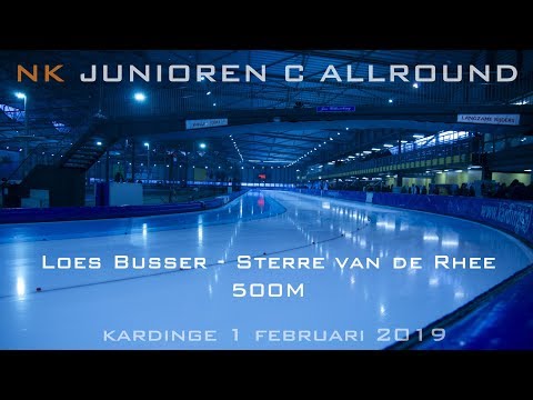 Loes Busser - Sterre van de Rhee  Dames Junioren C 500m NK Junioren C Allround 2019