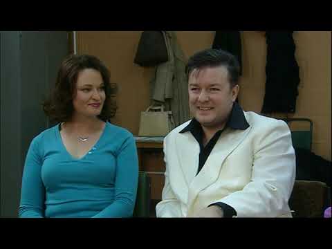 Extras, deleted scene from episode 03, season 01. Hymn. Ricky Gervais