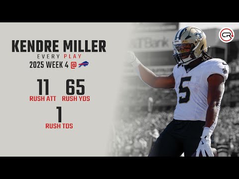 Kendre Miller Week 4 Highlights | Every Run vs Bills