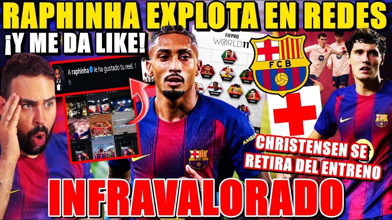 💥RAPHINHA me DA LIKE y EXPLOTA en REDES ¡OLVIDADO en el 11 IDEAL! INFRAVALORADO - CHRISTENSEN RECAE