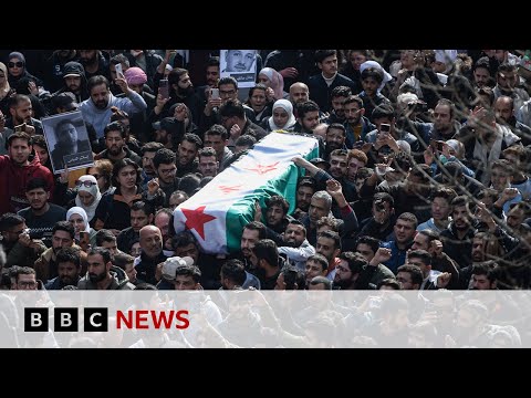 Video | Hundreds gather in Damascus for Syrian activist's funeral | BBC News