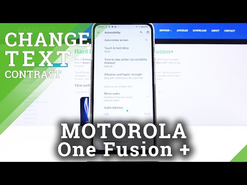 How to Set Up Contrast Text in MOTOROLA One Fusion+ - Display Settings