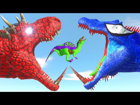 Spiderman T-rex Evolution vs Dinosaurs Fighting in Jurassic World Dominion - ARBS Battle