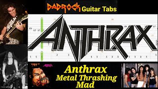 Metal Thrashing Mad - Anthrax - Guitar + Bass TABS Lesson