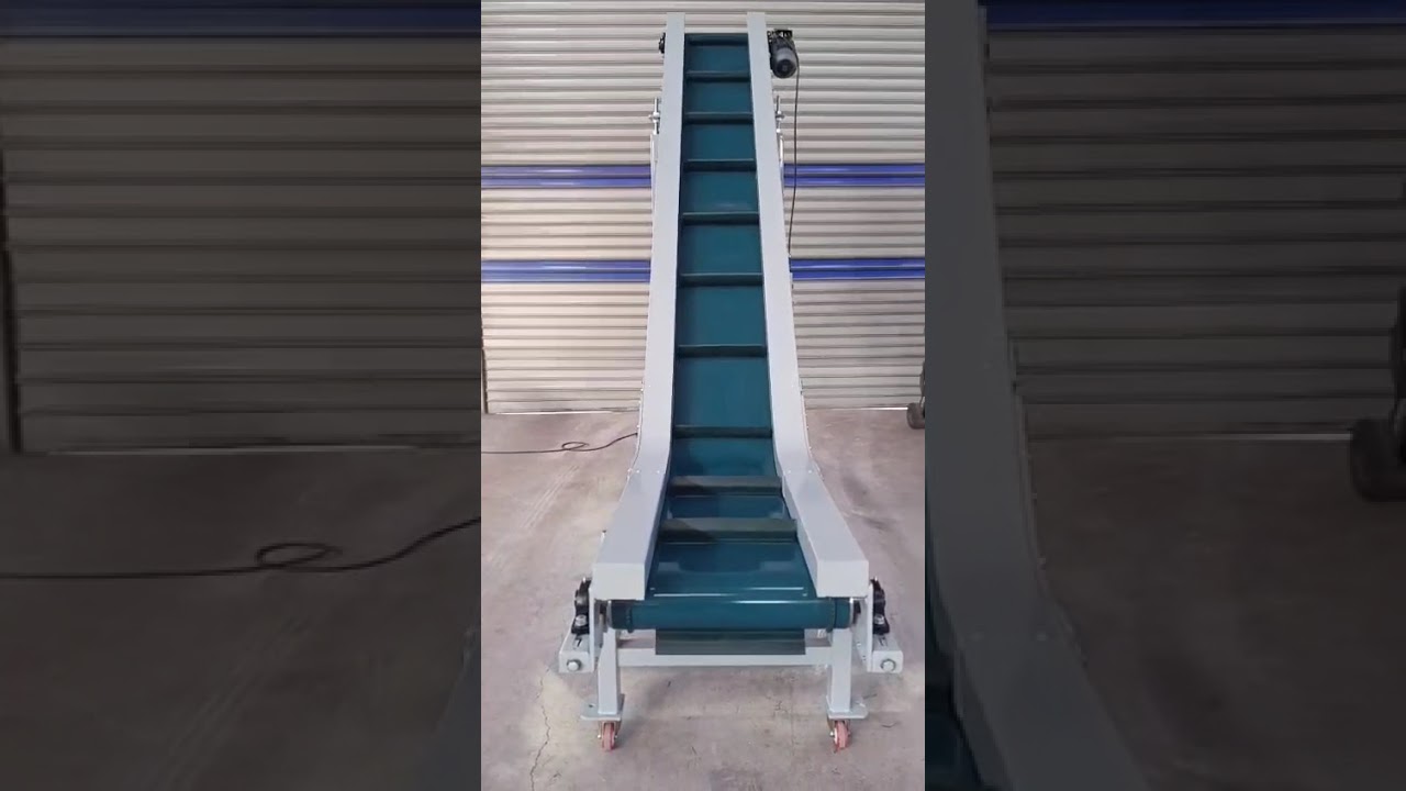 Tekerlekli ve Yükseklik Ayarlı Eğimli Zincirli Konveyör Sistemleri - Video 2