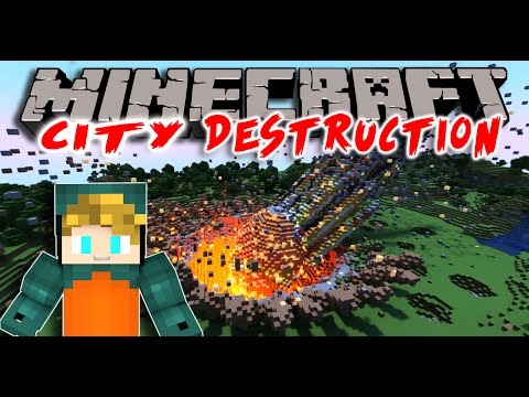 Minecraft City Destruction - METEORS!