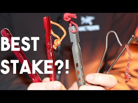 What's The BEST Tent Stake? Groundhogs, Y-Stakes, Shepherd's Hooks & More Video
