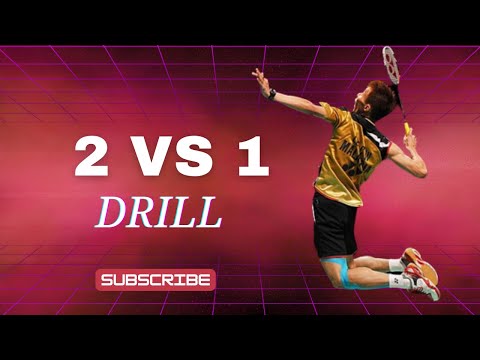 Badminton 2 vs 1 drill
