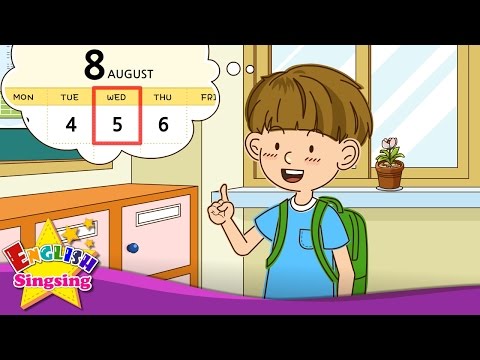 [Day] 今日は何の日？水曜日だよ。簡単な会話 - 子供向け英語ビデオ ([Day] What day is it today? It's Wednesday. Easy Dialogue - English video for Kids)