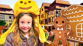 Nastya and dad travel in Alsace and in the gingerbread museum