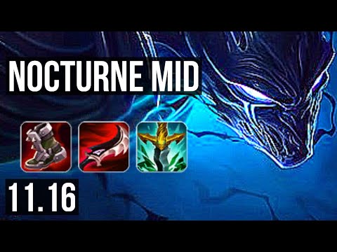 NOCTURNE vs YONE (MID) | 2.4M mastery, 7 solo kills, 1200+ games | KR Diamond | v11.16
