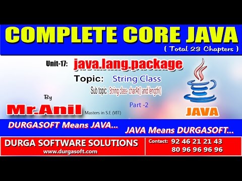 Core Java Java Lang Package String Class Charat And Length Part 2