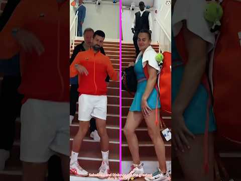 When Sabalenka meets Djokovic… friendship vibes only!#tennis #tennisplayer #Djokovic #friendsship