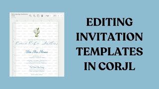 Editing Invitation Templates in Corjl