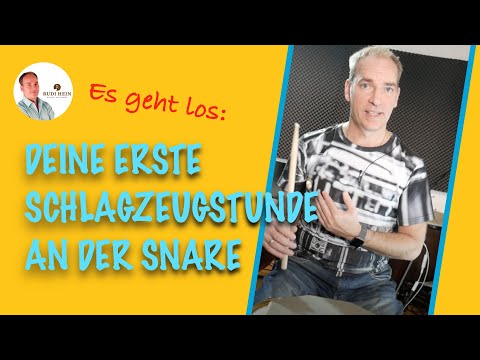 Deine erste Lektion am Schlagzeug - Snare - Stockhaltung - Tap - so gehts los! mit Lehrer Rudi Hein