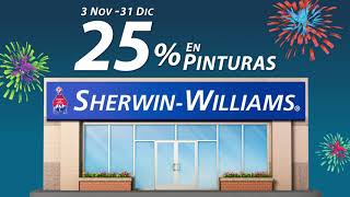 Cierra el año con 25% de descuento en pinturas Sherwin-Williams​