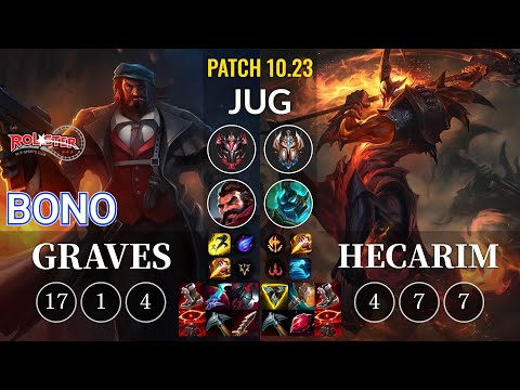 KT Bono Graves vs Hecarim Jungle - KR Patch 10.23