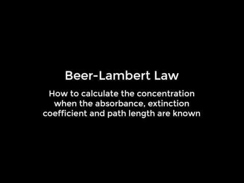 Beer-Lambert Law: Calculating the concentration