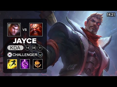 Jayce vs Gragas Top - KR Challenger - Patch 14.21 Season 14