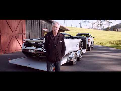Futura Owner, Mark tows his McLaren with Futura's trailer that lowers to the ground