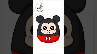How To Draw Mickey Mouse Squishmallow #artducation #howtodraw #squishmallows #drawing #shorts