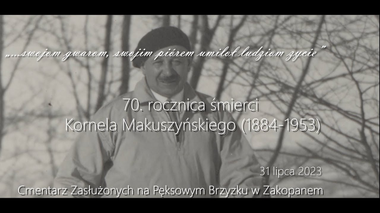 70. rocznica śmierci Kornela Makuszyńskiego (1884-1953)