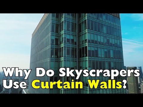 Why Skyscrapers Use Curtain Walls (The Glass That Hangs!)