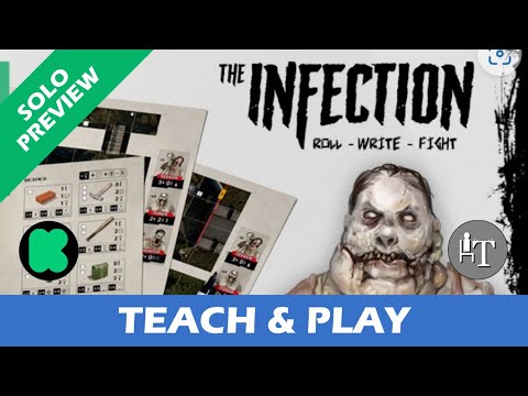 Tutorial & Solo Playthrough PREVIEW of The Infection - Solo Roll & Write Game