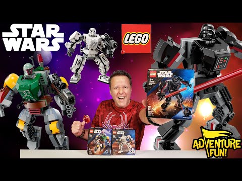 Lego Star Wars Darth Vader, Boba Fett and Storm Trooper Mechs AdventureFun Toy Review!