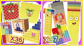Numberblocks 36 And 37 Times Tables | Numberblock Mathlink Cubes Multiplication Tables X36 X37
