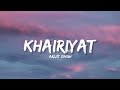 Khairiyat Arijit Singh Lyrics Lyrical Bam Hindi